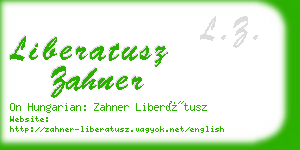 liberatusz zahner business card